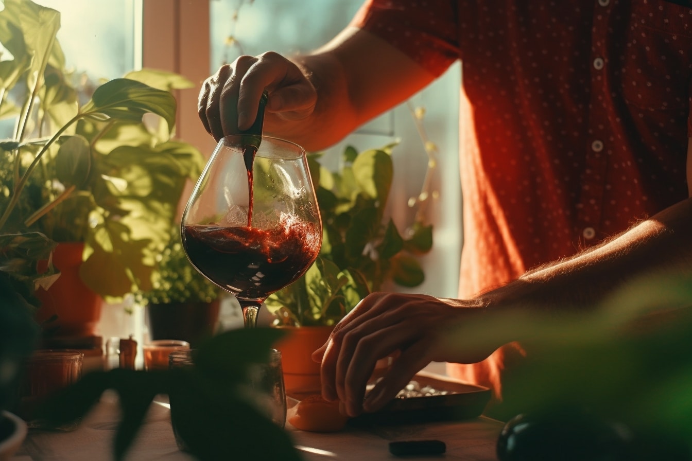 arroser ses plantes avec du vin rouge