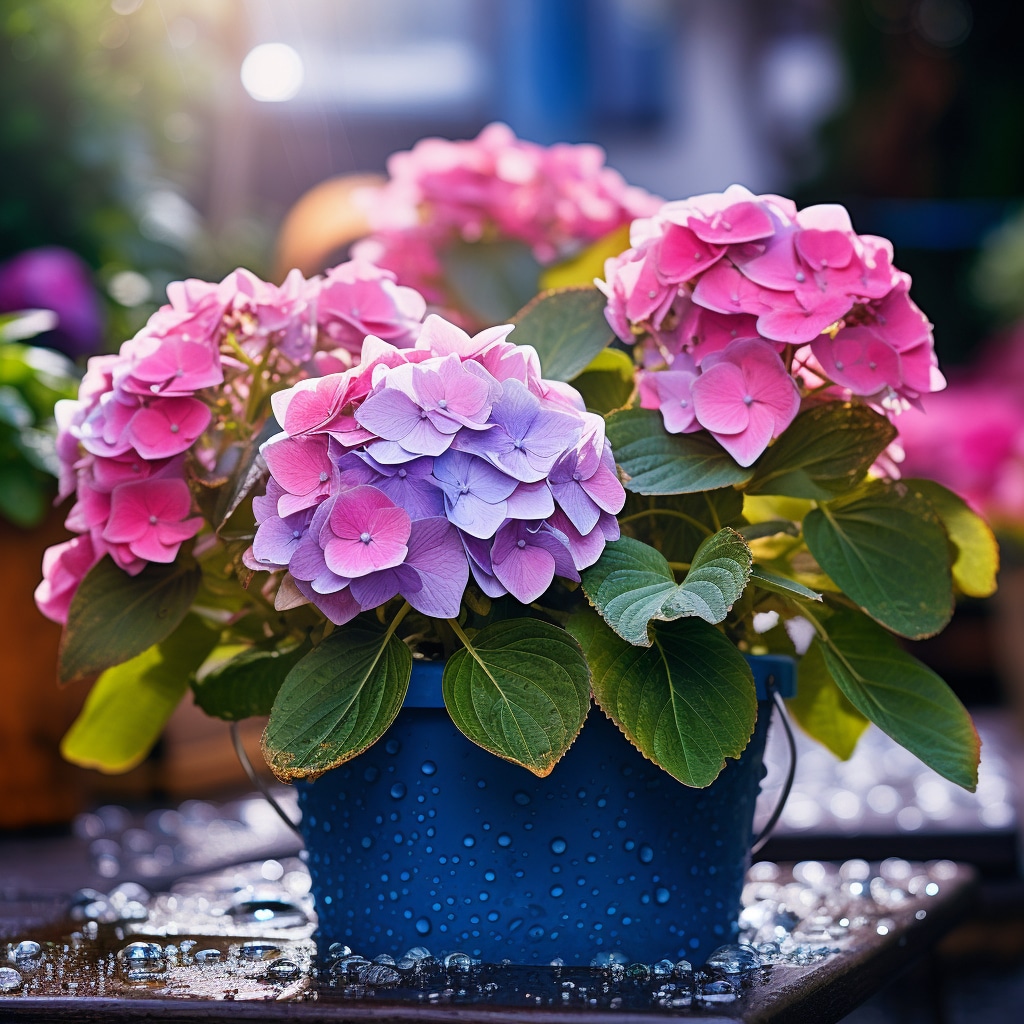 comment arroser un hortensia en pot