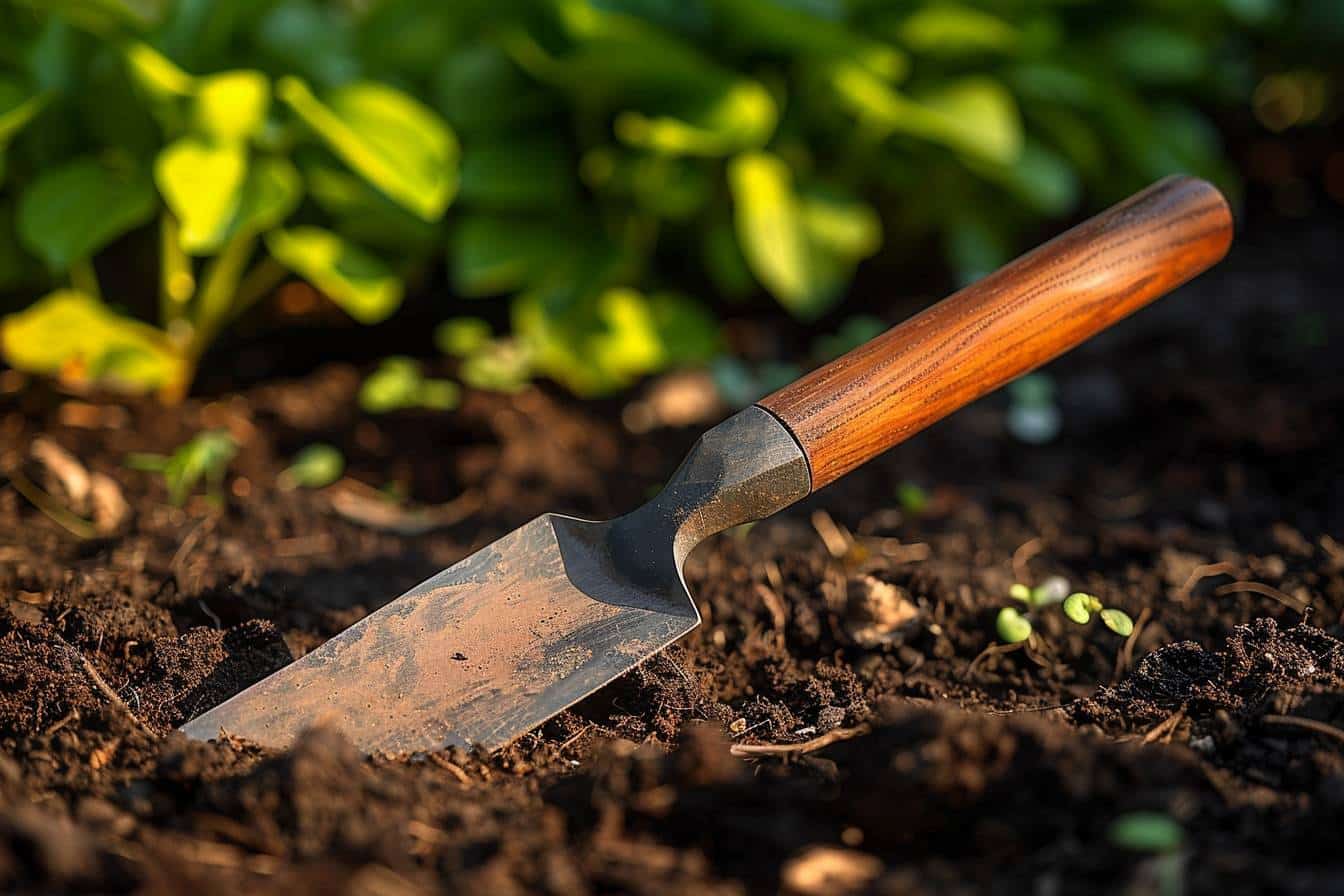 Binette outil de jardinage pour désherber le potager  
Binette efficace pour entretenir les cultures potagères