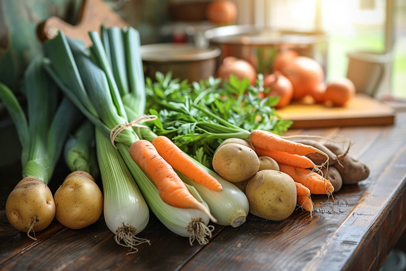 Potage de légumes frais du jardin dans un bol