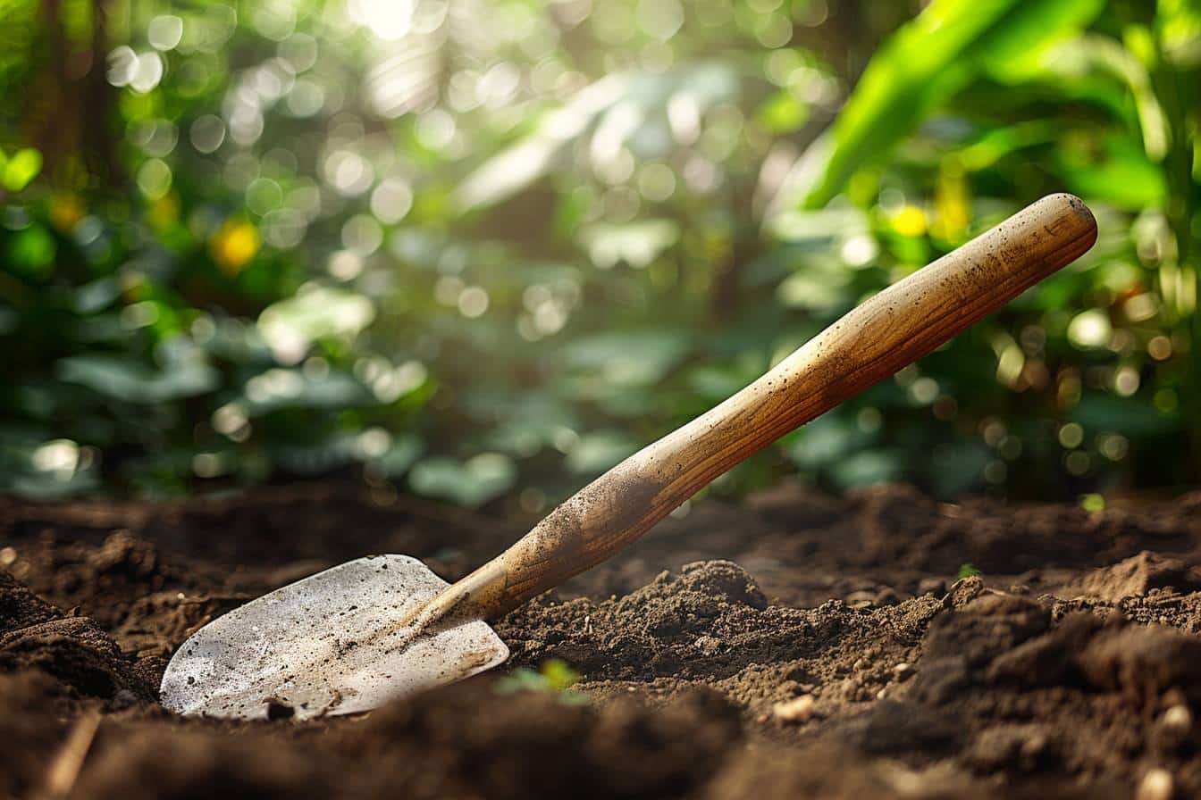 Houe de jardin prête à préparer le sol pour planter