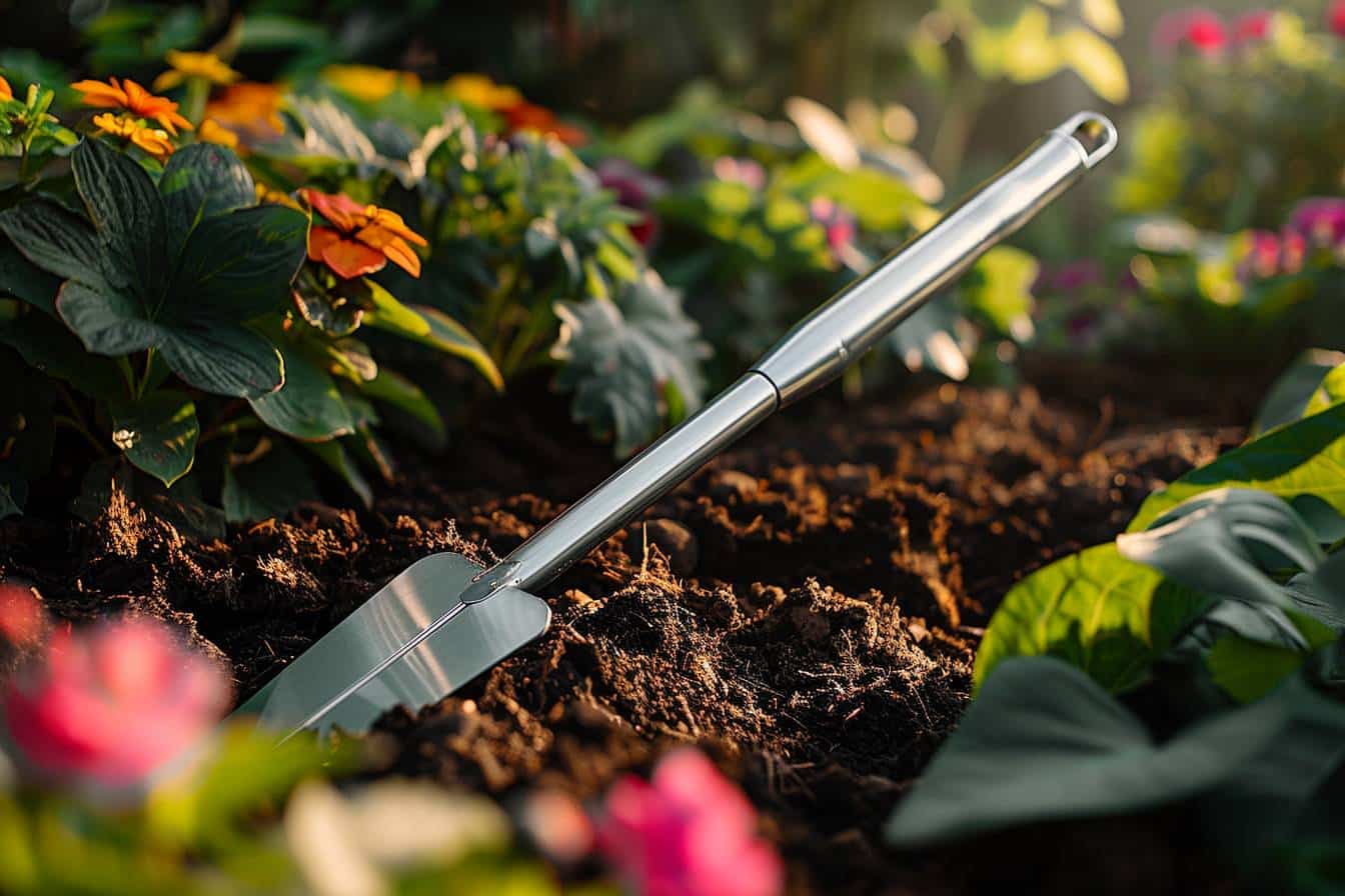 Outil pour cultiver et entretenir vos massifs fleuris  
Instrument pratique pour soigner vos fleurs et jardins