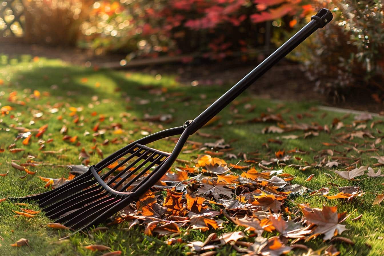 Râteau à feuilles pour un jardin toujours soigné  
Outil pratique pour entretenir votre espace extérieur